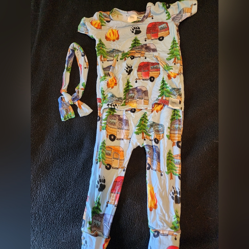 Ready Set Romper camping 6-12 months